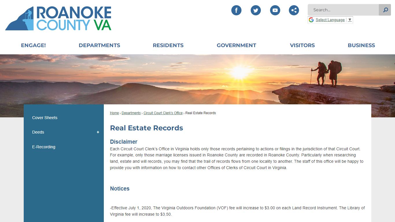 Real Estate Records | Roanoke County, VA - Official Website